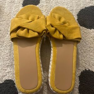 Yellow platform sandals